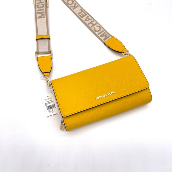 Michael Kors Large Zip Around Wallet Xbody Bag Leather - Picture 9 of 10